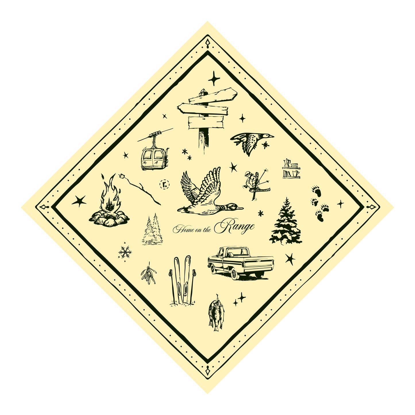 home on the range scarf